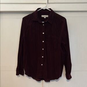 LOFT Corduroy Casual Shirt - Wine colored